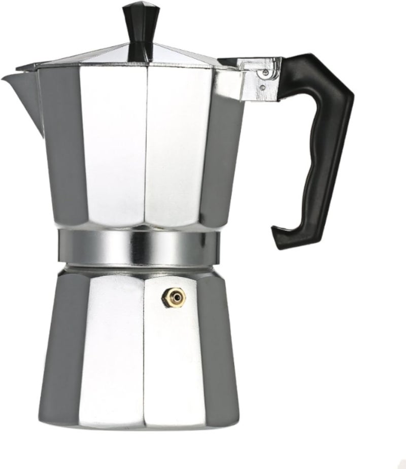 3-Cup Aluminum Espresso Percolator Coffee Stovetop Maker Mocha Pot for Use on Gas or Electric Stove